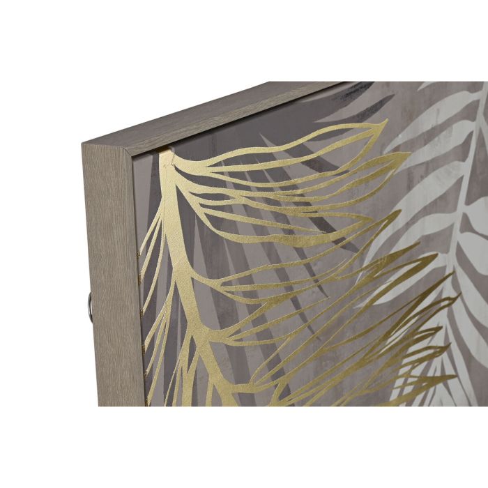 Cuadro Home ESPRIT Tropical Hoja de planta 75 x 4 x 100 cm (2 Unidades) 4