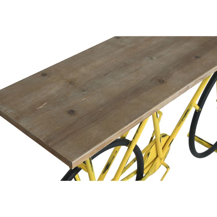 Consola Home ESPRIT Amarillo Negro Madera Metal 160 x 40 x 88 cm 3