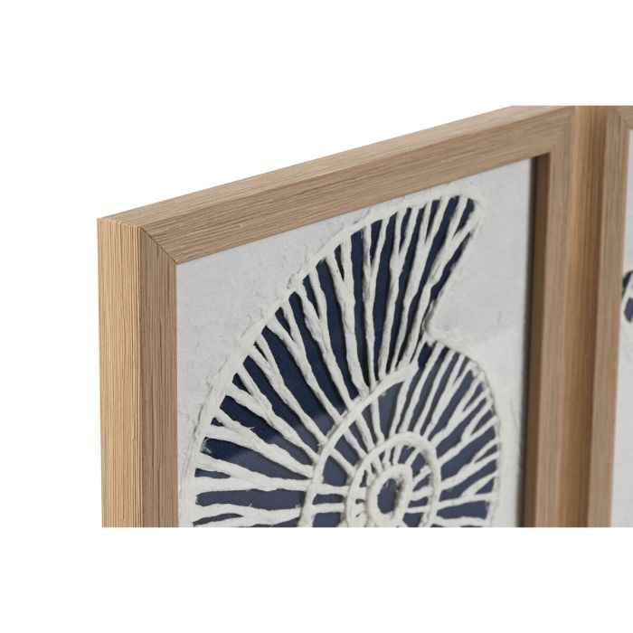 Juego de 4 cuadros Home ESPRIT Mediterráneo Marino 22 x 2 x 22 cm (4 Piezas) 3