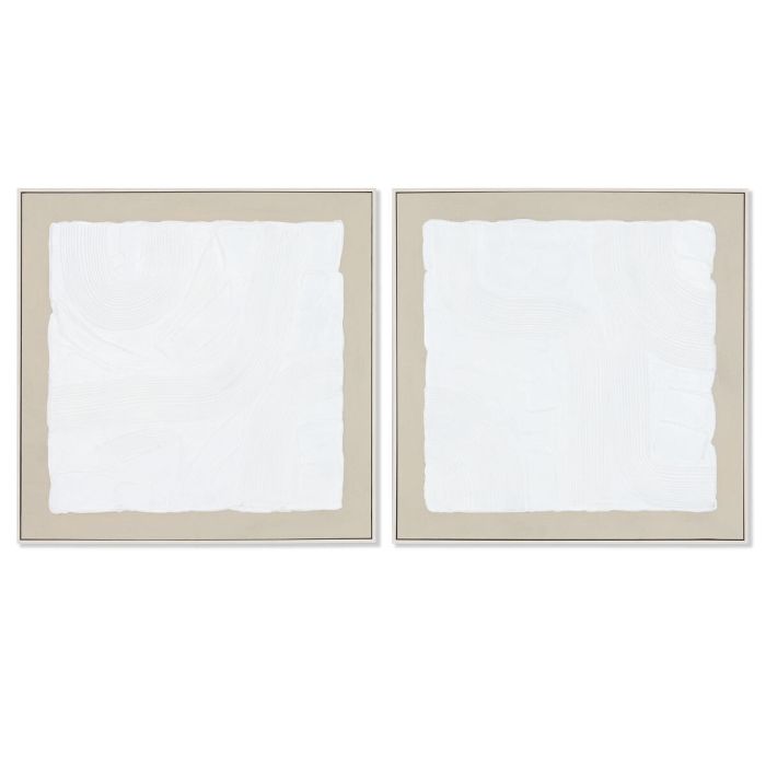 Cuadro Urban DKD Home Decor Beige Blanco 4.5 x 82.5 x 82 cm (2 Unidades) Cuadro Urban DKD Home Decor Beige Blanco 4.5 x 82.5 x 82 cm (2 Unidades)