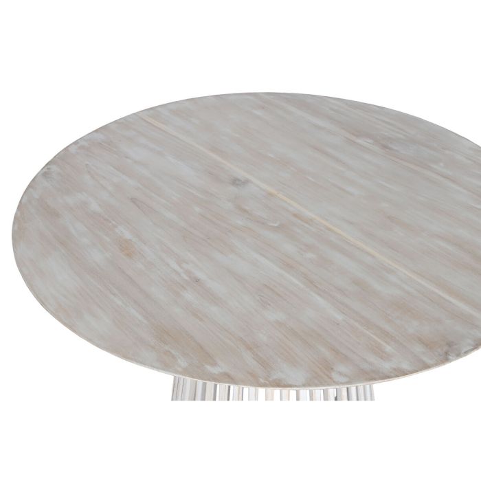 Mesa de Comedor Home ESPRIT Blanco madera de mindi 120 x 120 x 75 cm 3