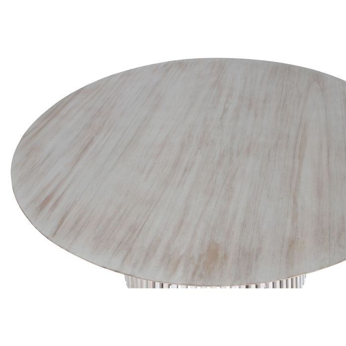 Mesa de Comedor Home ESPRIT Blanco madera de mindi 150 x 150 x 75 cm 3