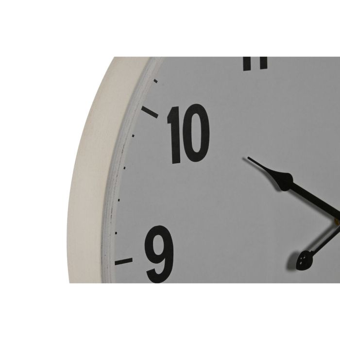 Reloj de Pared Home ESPRIT Blanco Cristal Madera MDF 53 x 6 x 53 cm (2 Unidades) 3