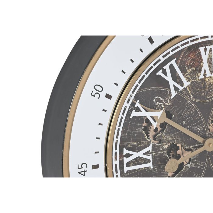 Reloj de Pared Home ESPRIT Marrón Dorado Cristal Hierro 59 x 8,5 x 59 cm 3