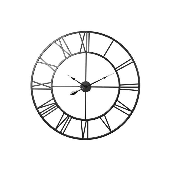 Reloj de Pared Home ESPRIT Negro Metal 100 x 3 x 100 cm