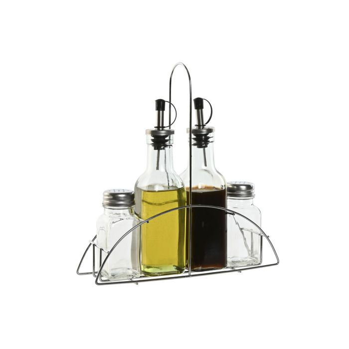 Aceitera Vinagrera Basicos DKD Home Decor Transparente 6 x 23 x 22.5 cm Set de 4 (4 Unidades)