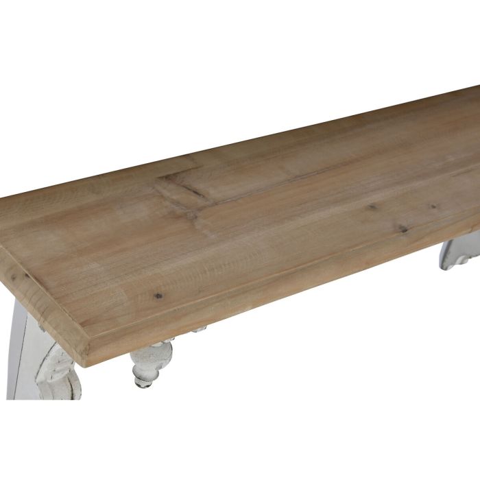 Estante Home ESPRIT Blanco Natural Madera de abeto Madera MDF 100 x 22 x 32 cm 4