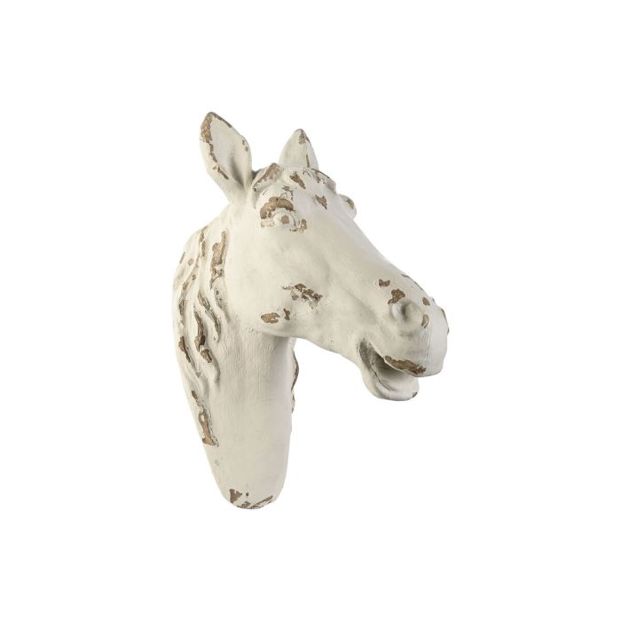 Decoración de Pared Home ESPRIT Blanco Caballo Decapé 58 x 25 x 43 cm 3