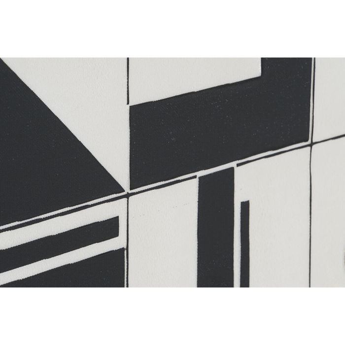 Cuadro Home ESPRIT Blanco Negro Abstracto Moderno 83 x 4,5 x 123 cm (2 Unidades) 2