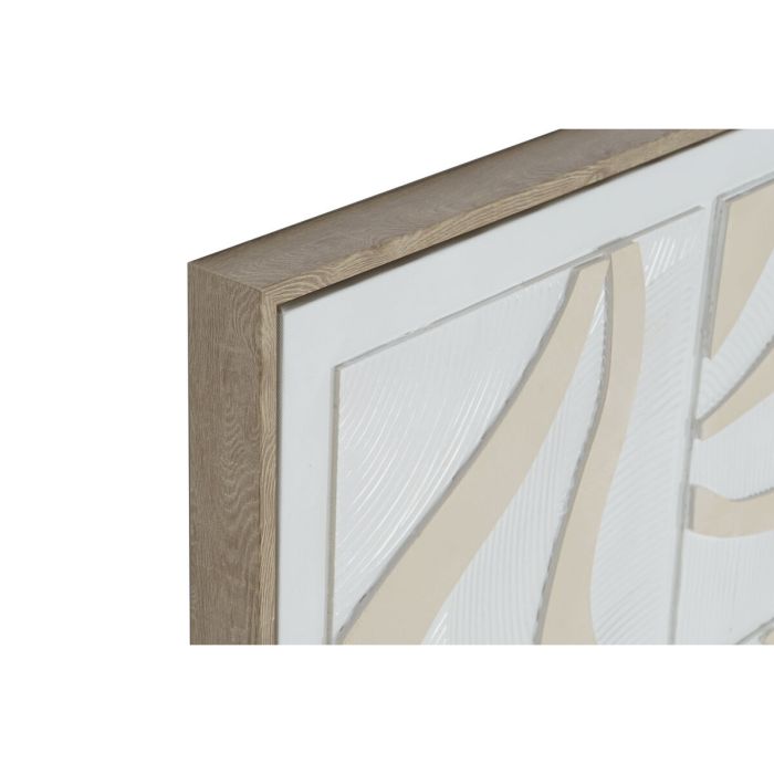 Cuadro Home ESPRIT Blanco Beige Abstracto Escandinavo 83 x 4,5 x 83 cm (2 Unidades) 3