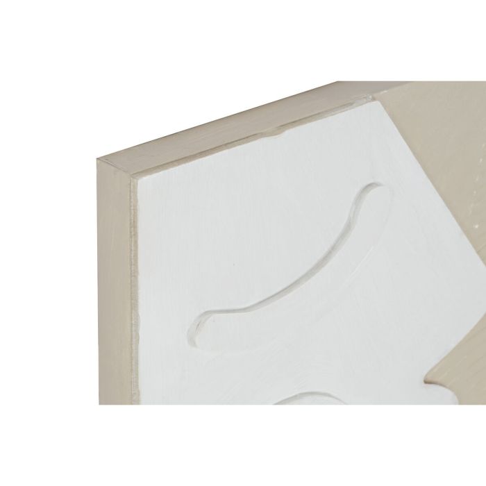 Cuadro Home ESPRIT Blanco Beige Abstracto Escandinavo 40 x 3 x 50 cm (4 Unidades) 3