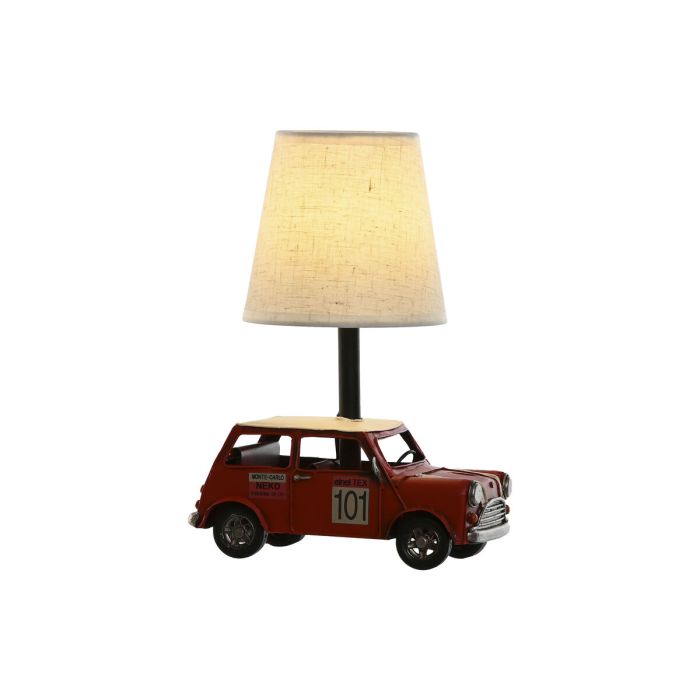Lámpara de mesa Home ESPRIT Blanco Rojo Lino Metal 20 x 14 x 27 cm 1