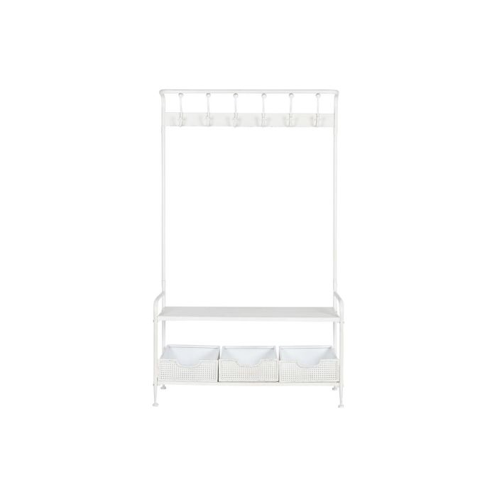 Recibidor con Cajones Home ESPRIT Blanco Metal 110 x 36 x 186 cm 1