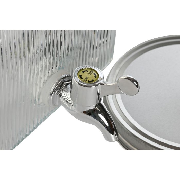 Dispensador de Agua Home ESPRIT Transparente Metal Silicona Cristal ABS 3,5 L 19 x 25 x 16 cm 1