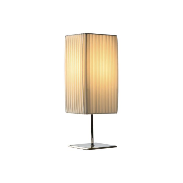 Lámpara de mesa Home ESPRIT Blanco Plateado Polietileno Hierro 50 W 220 V 15 x 15 x 43 cm 4