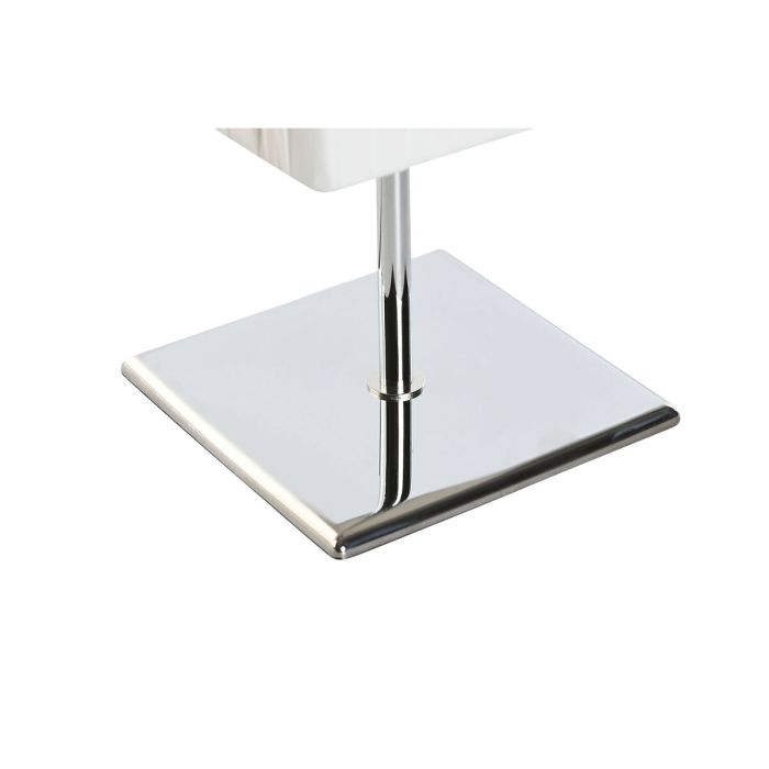 Lámpara de mesa Home ESPRIT Blanco Plateado Polietileno Hierro 50 W 220 V 15 x 15 x 43 cm 2