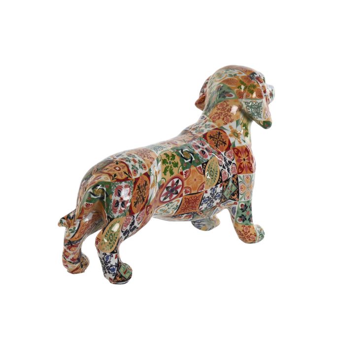 Figura Decorativa Home ESPRIT Multicolor Perro Mediterráneo 21 x 6 x 12 cm (2 Unidades) 1