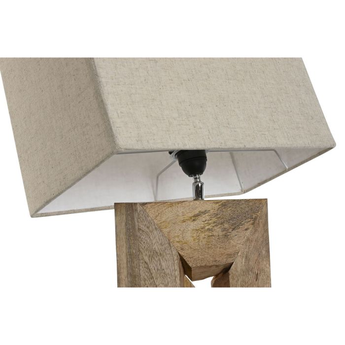 Lámpara de mesa Home ESPRIT Beige Natural Madera de mango 50 W 220 V 40 x 20 x 75 cm 4