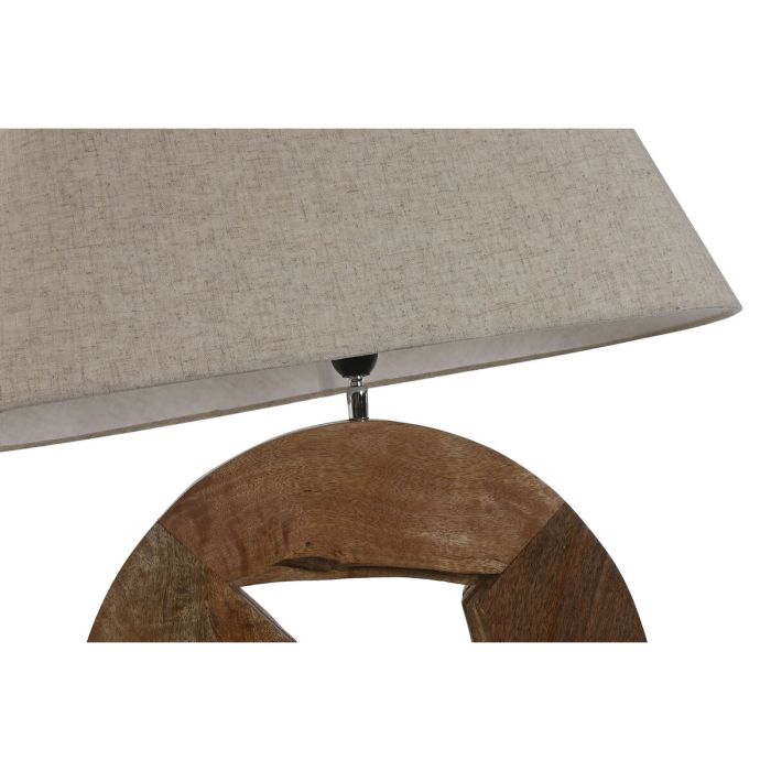 Lámpara de mesa Home ESPRIT Beige Natural Madera de mango 50 W 220 V 60 x 20 x 75 cm 4