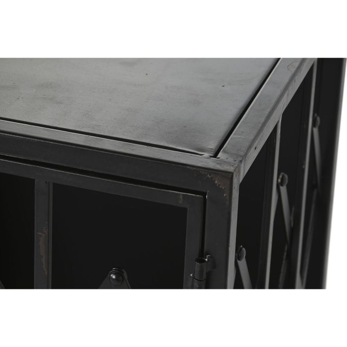Cajonera Home ESPRIT Marrón Negro Metal Abeto Loft 122,5 x 32,5 x 74 cm 5