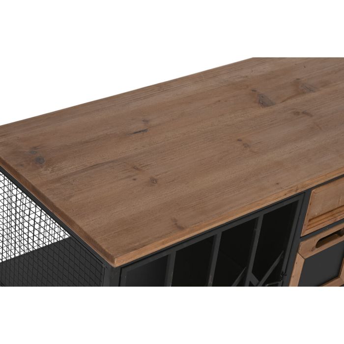 Cajonera Home ESPRIT Metal Abeto Loft 122 x 37 x 58,5 cm 4