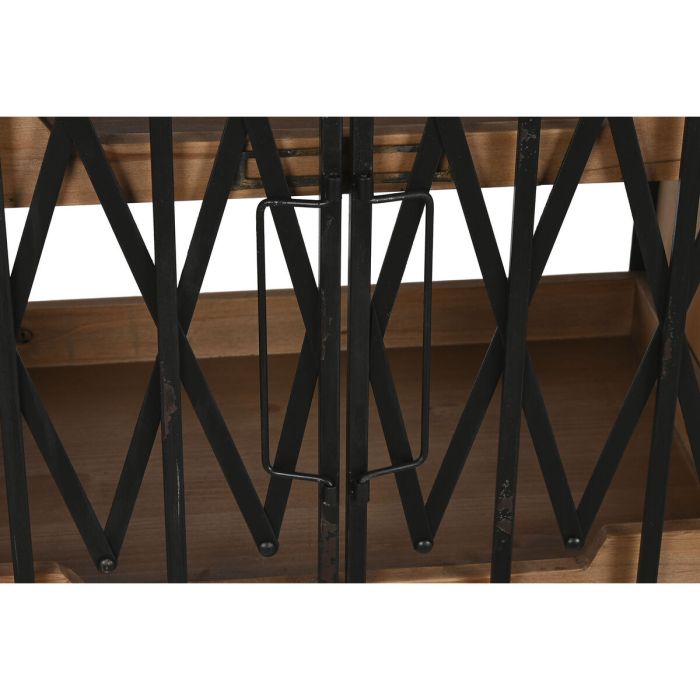 Estantería Home ESPRIT Marrón Negro Metal Abeto 107 x 34 x 148 cm 2