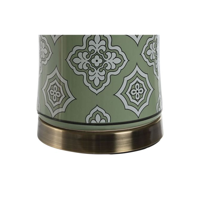 Lámpara de mesa Home ESPRIT Blanco Verde Dorado Cerámica 50 W 220 V 40 x 40 x 69 cm 3