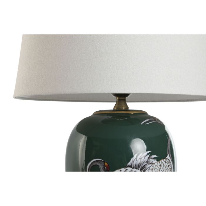 Lámpara de mesa Home ESPRIT Blanco Verde Turquesa Dorado Cerámica 50 W 220 V 40 x 40 x 59 cm 4