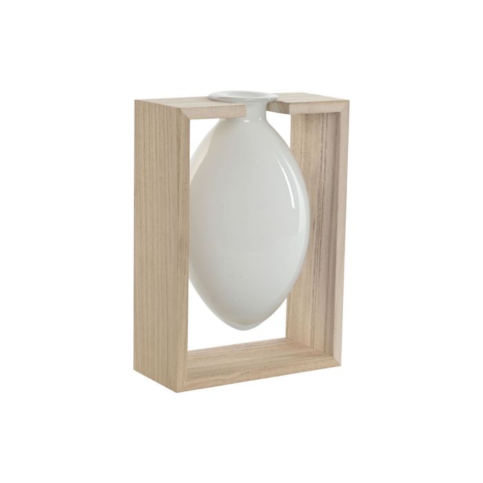 Jarron Urban DKD Home Decor Blanco Natural 12 x 25 x 17 cm