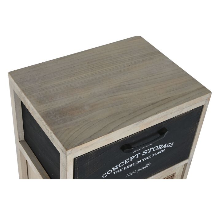 Cajonera Home ESPRIT Negro Natural Madera 40 x 30 x 73,5 cm 4