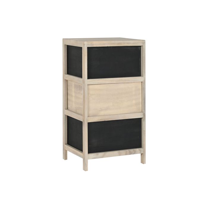 Cajonera Home ESPRIT Negro Natural Madera 40 x 30 x 73,5 cm 1