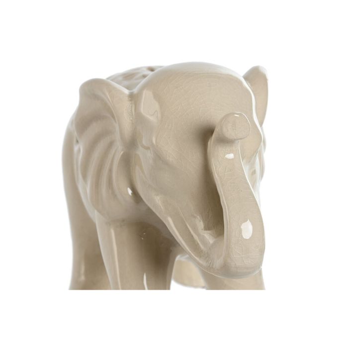 Figura Decorativa Home ESPRIT Beige Elefante Oriental 25 x 11 x 16 cm 1