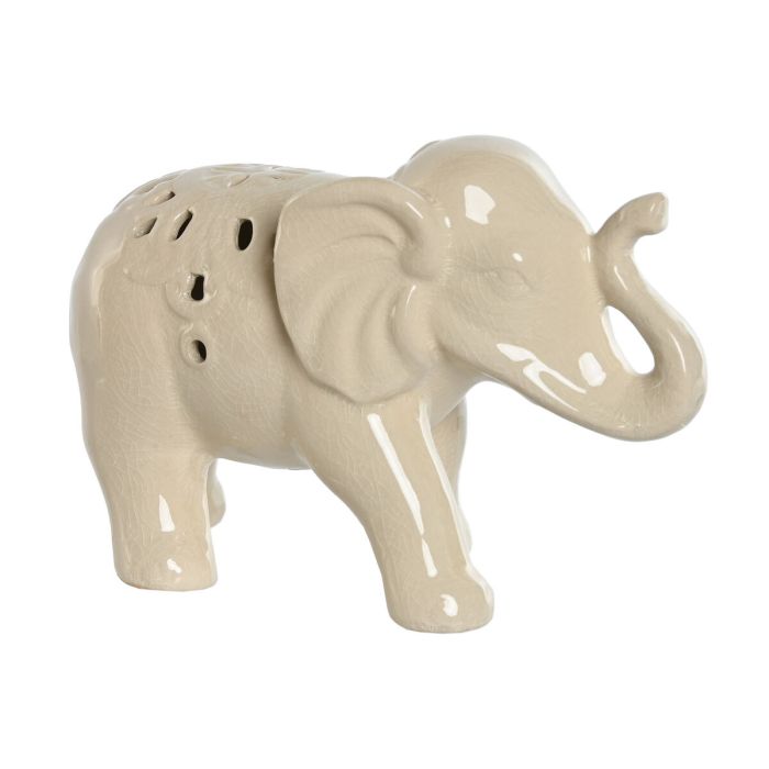 Figura Decorativa Home ESPRIT Beige Elefante Oriental 25 x 11 x 16 cm