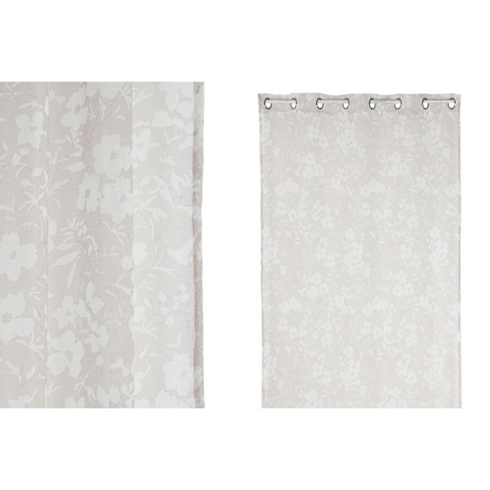 Cortina Romantico DKD Home Decor Beige 260 x 140 cm