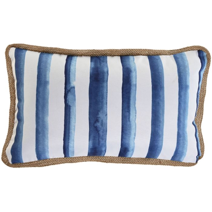 Cojin Terraza Y Jardin DKD Home Decor Azul Blanco 30 x 50 cm