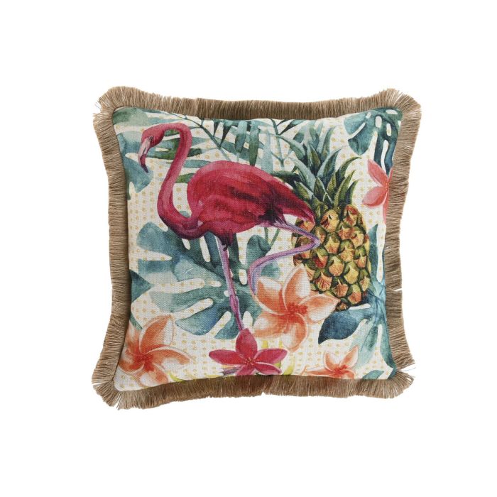 Cojín Home ESPRIT Flecos Tropical 45 x 45 cm