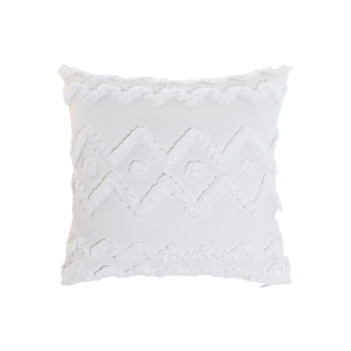 Cojin Boho DKD Home Decor Blanco 45 x 45 cm