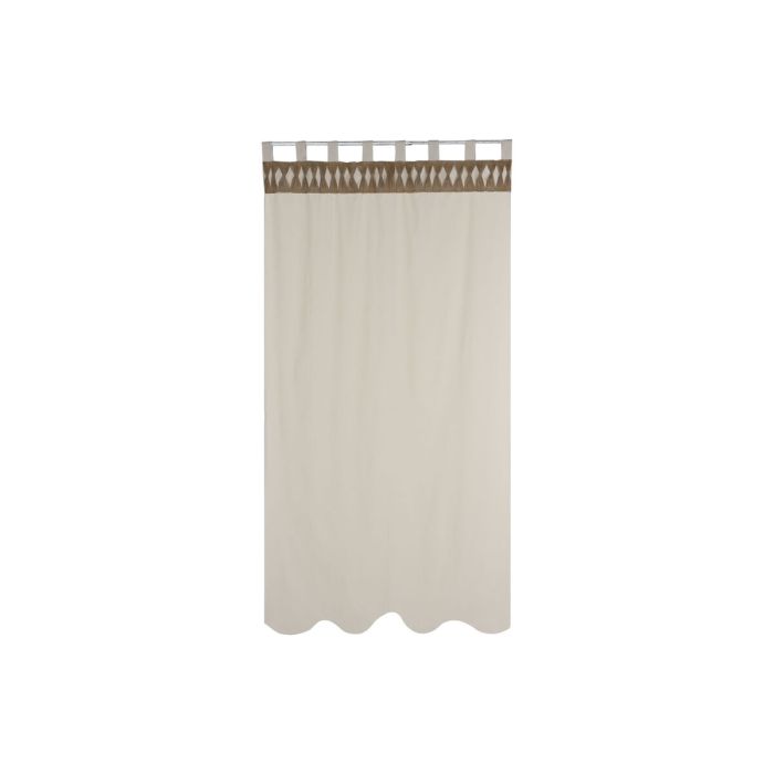 Cortina Cottage DKD Home Decor Beige Natural 260 x 140 cm