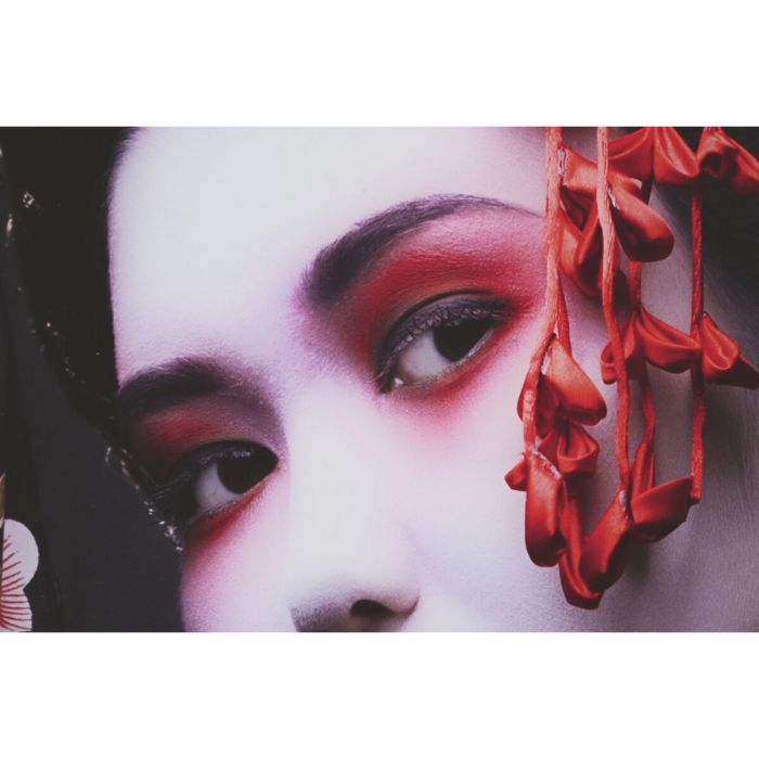 Cuadro Home ESPRIT Blanco Negro Rojo Impreso Geisha 100 x 0,04 x 150 cm 4