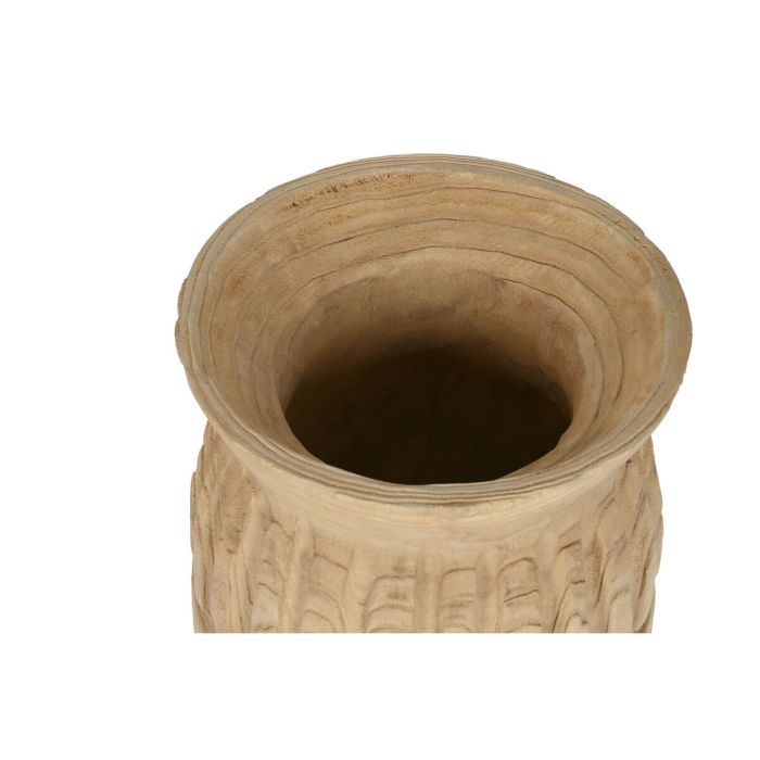 Jarrón Home ESPRIT Natural Madera de Paulonia 28 x 28 x 36 cm 3