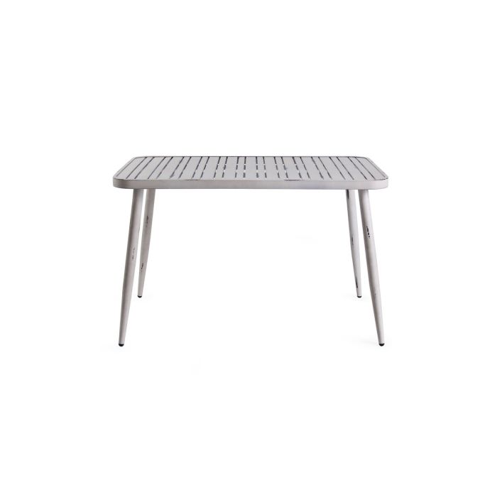 Mesa de Comedor Home ESPRIT Blanco Aluminio 120 x 75 x 75 cm 2