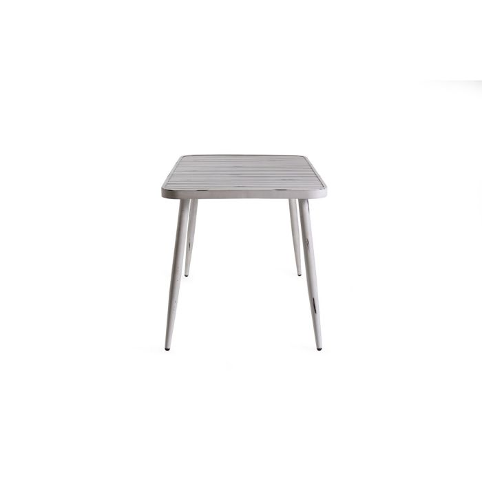 Mesa de Comedor Home ESPRIT Blanco Aluminio 120 x 75 x 75 cm 1