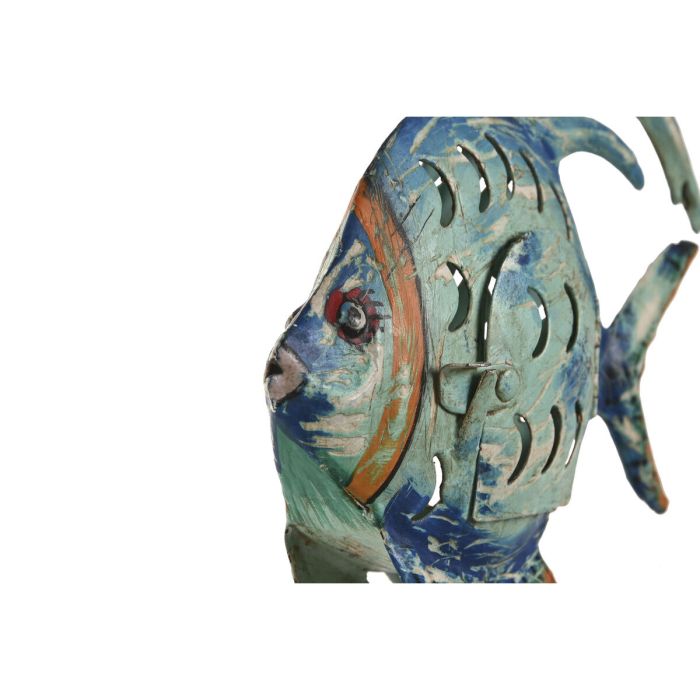 Figura Decorativa Home ESPRIT Pez Mediterráneo 19 x 4 x 13 cm 2