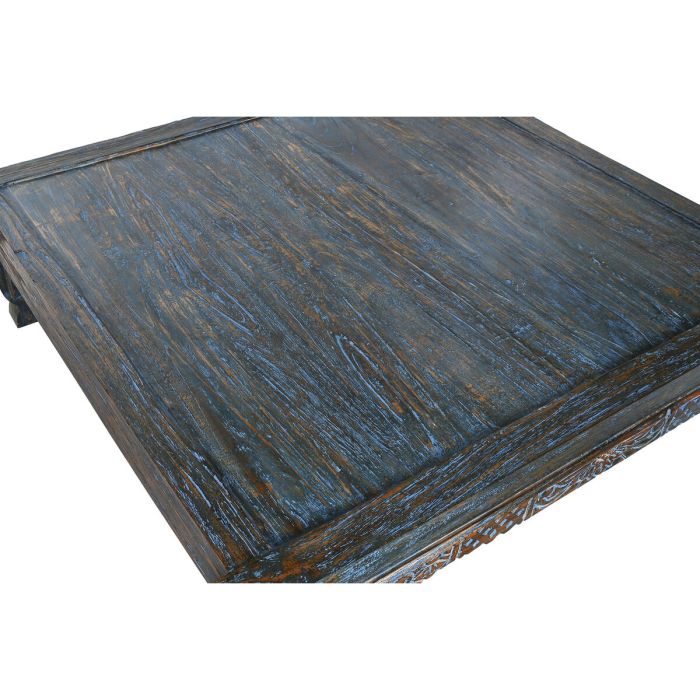 Mesa de Centro Home ESPRIT Azul madera de teca 150 x 150 x 40 cm 5