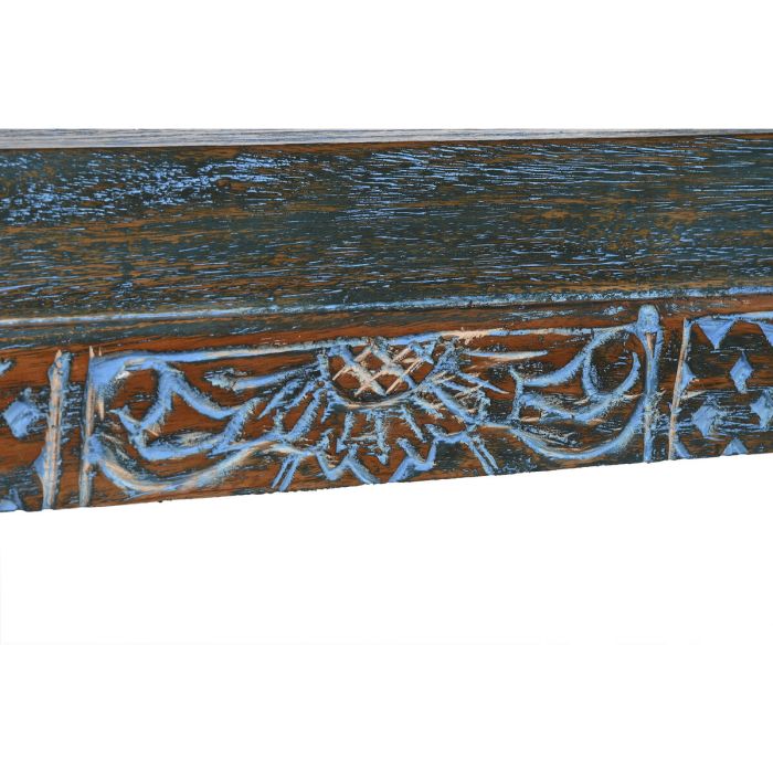 Mesa de Centro Home ESPRIT Azul madera de teca 150 x 150 x 40 cm 2