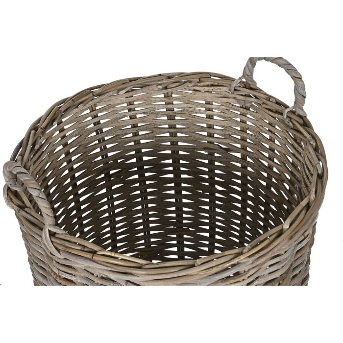 Juego de Cestas Home ESPRIT Gris claro Mimbre 50 x 50 x 58 cm (4 Piezas) 1 Juego de Cestas Home ESPRIT Gris claro Mimbre 50 x 50 x 58 cm (4 Piezas) 1