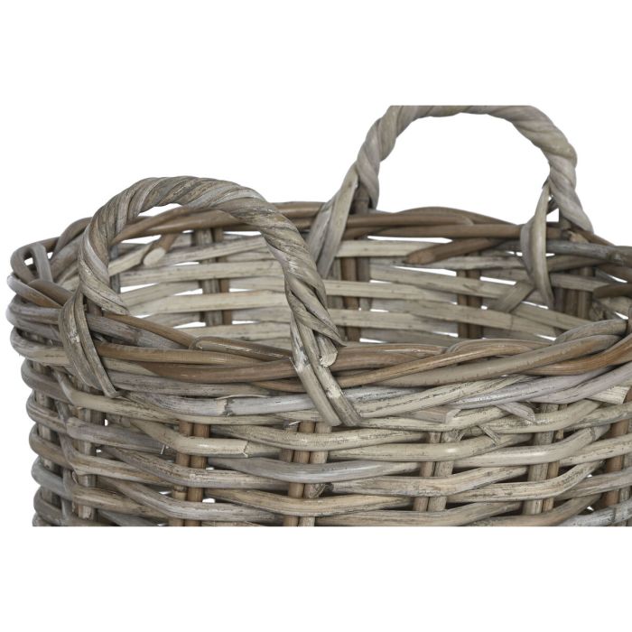 Juego de Cestas Home ESPRIT Gris claro Mimbre 50 x 50 x 58 cm (4 Piezas) 3 Juego de Cestas Home ESPRIT Gris claro Mimbre 50 x 50 x 58 cm (4 Piezas) 3