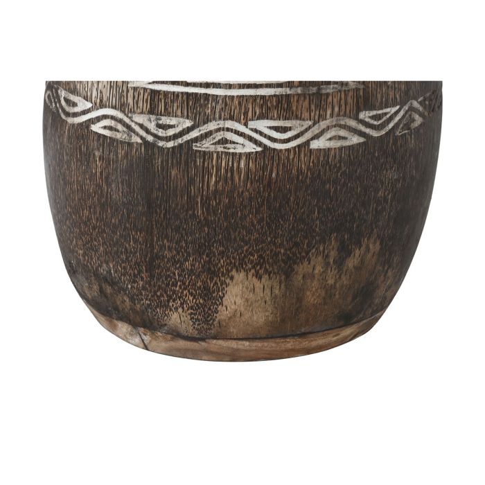 Macetero Home ESPRIT Blanco Marrón Madera 20 x 20 x 90 cm 29 x 29 x 90 cm 1