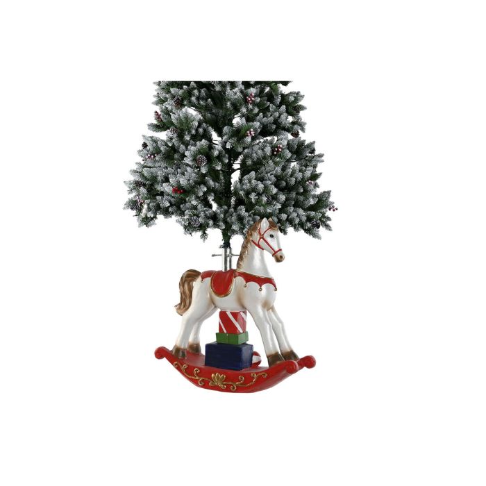 Base Arbol Navidad Tradicional DKD Home Decor Blanco Rojo 21 x 63 x 60.5 cm