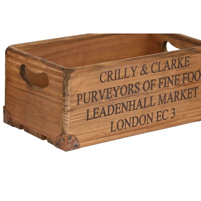 Cajas de almacenamiento Home ESPRIT Marrón Metal Madera de abeto 35 x 22 x 15 cm 5 Piezas 3 Cajas de almacenamiento Home ESPRIT Marrón Metal Madera de abeto 35 x 22 x 15 cm 5 Piezas 3